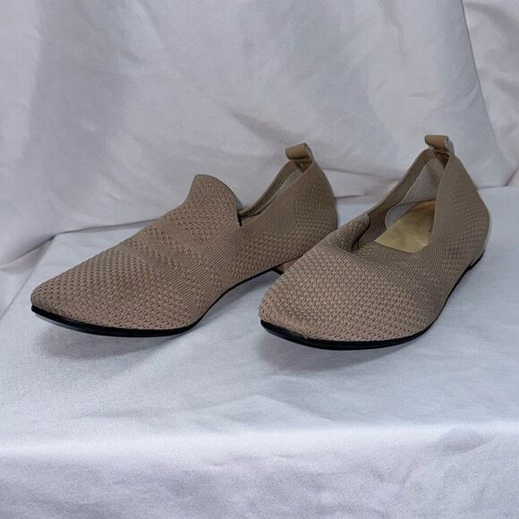 David Tate Neutral Knit Flats | Sz 8.5 - Picture 2 of 6